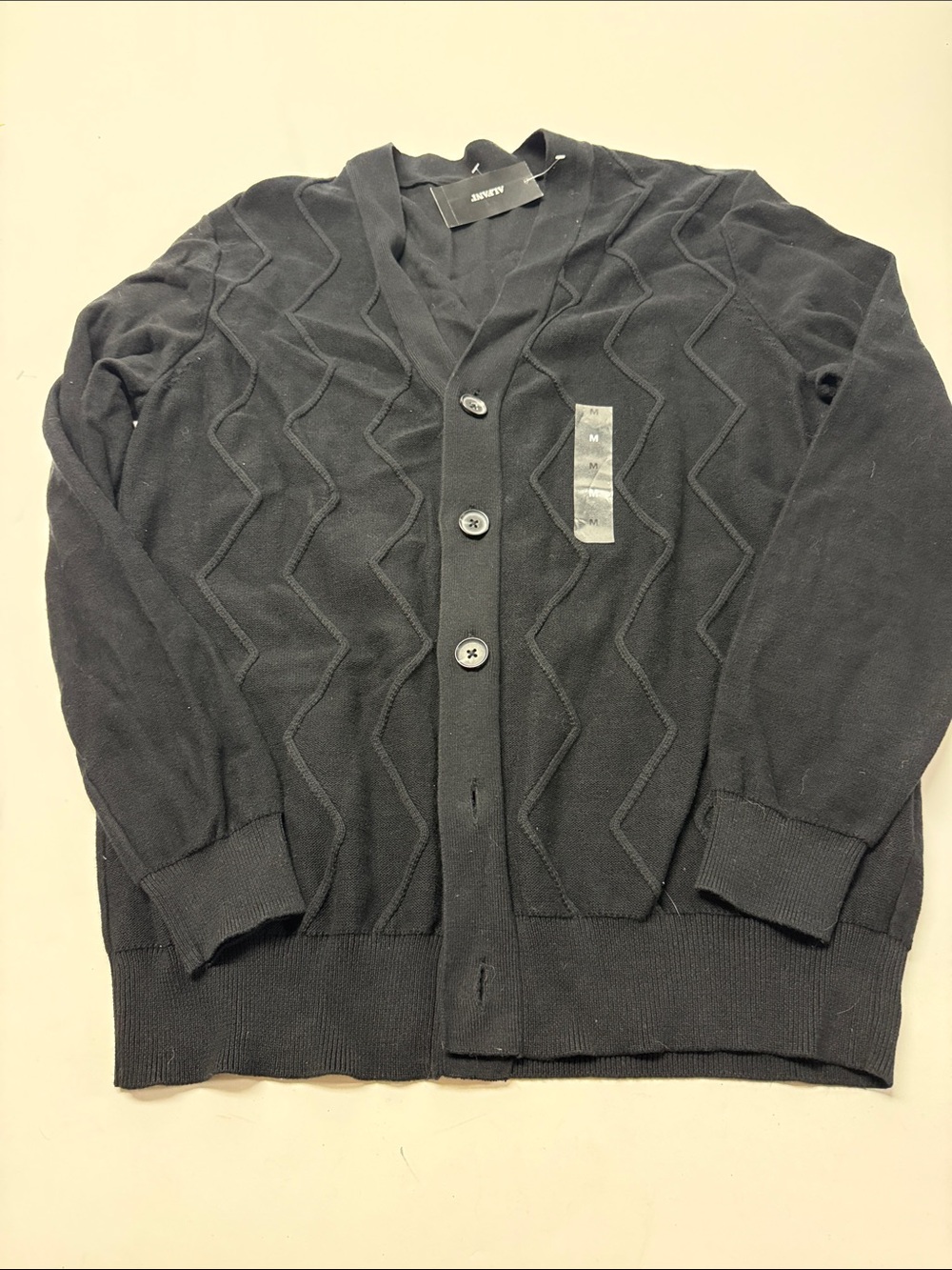 Alfani Men's Black V-Neck Button Cardigan Sweater